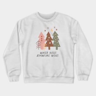 Winter Kisses and Snowflake Wishes - Boho Christmas Crewneck Sweatshirt